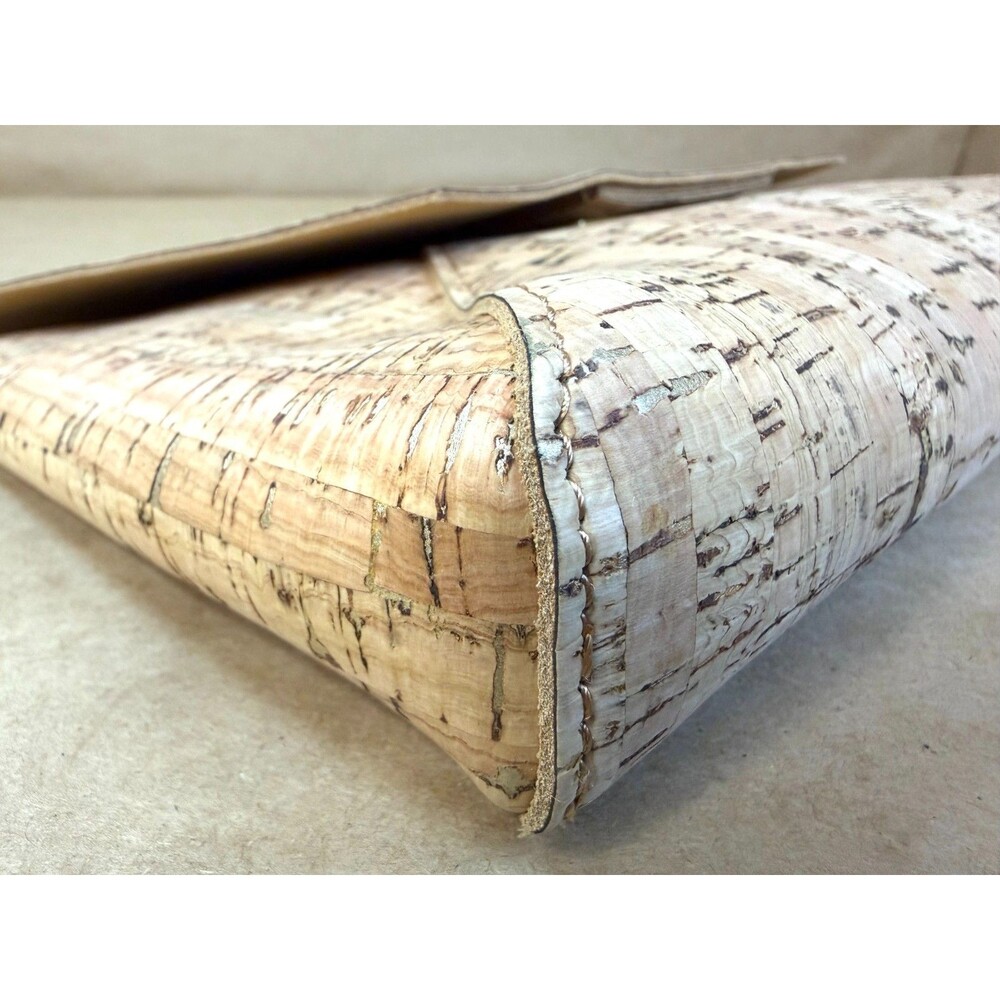JNB/J. Crew Natural Cork Envelope Clutch Purse, Eco-Friendly & Chic - Picture 10 of 11
